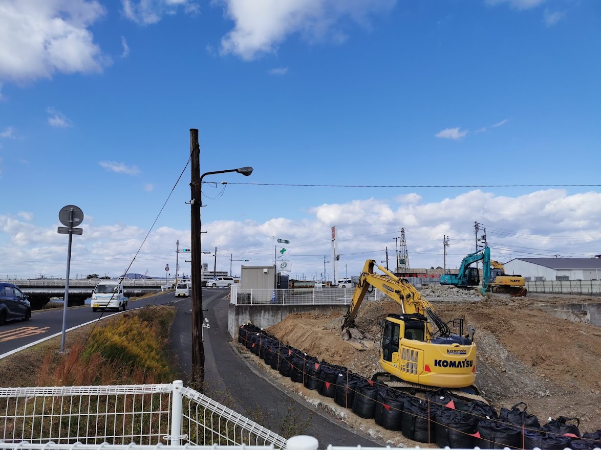 土器町 土器川 洪水防止堤防整備工事