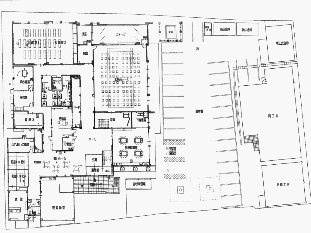 まんのう町 四条公民館 平面図